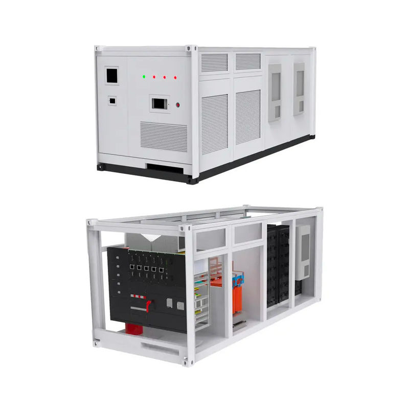 ESS 10 Anos Tempo de vida Bateria exterior 1MWh 5MWh 10MWh 20ft 40ft Container Bateria solar Sistema de armazenamento de energia