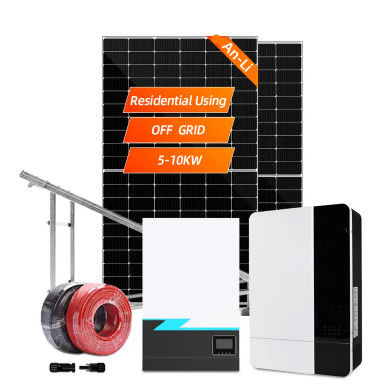 Sistemas de energia solar 3KW 5KW 10KW 20KW 30KW On Grid Off Grid Sistema híbrido de painéis solares para casa