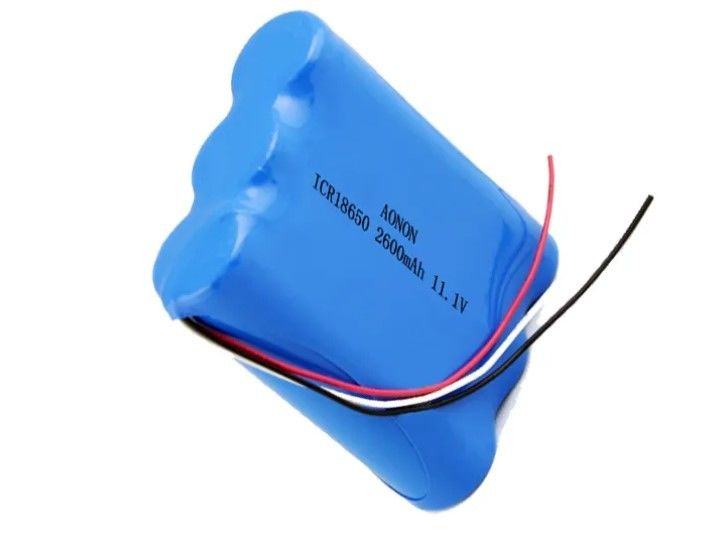 11.1V/12V 2600mAh 18650 bateria de lítio IEC62133 Bateria de robô de vácuo de equipamento médico
