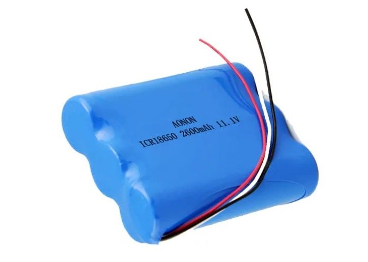 11.1V/12V 2600mAh 18650 bateria de lítio IEC62133 Bateria de robô de vácuo de equipamento médico