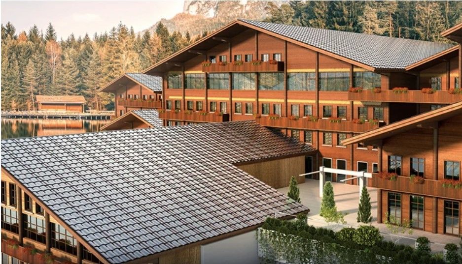 25W 28W 32W Telhado de telhas solares de três arcos para casa