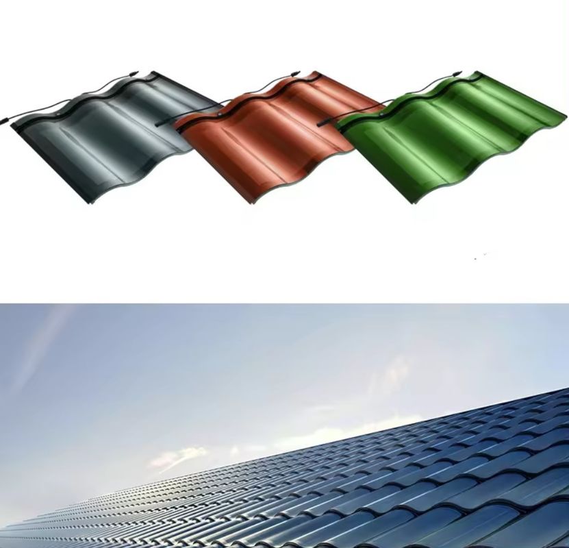 25W 28W 32W Telhado de telhas solares de três arcos para casa