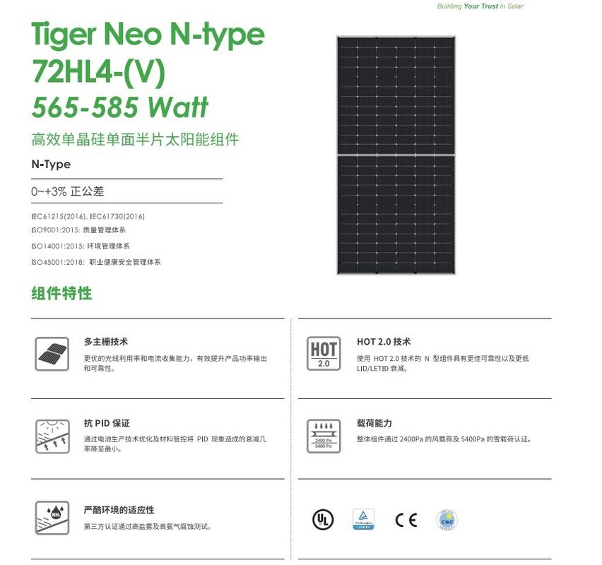 Painel solar Jinko Qcells 560W 565W 570W 575W 580W Painel de energia